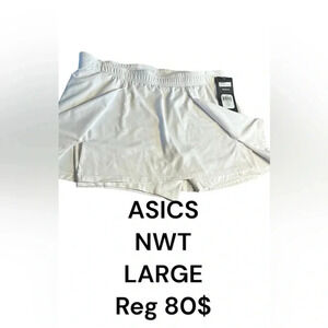 ASICS skort Y2K, retro, all White ,tennis style,activewear,sporty,feminine,NWT